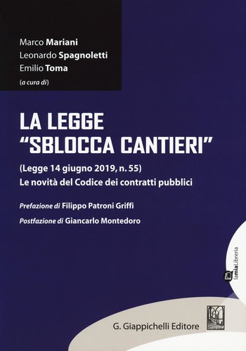 Libri legge sblocca cantieri - sblocca,